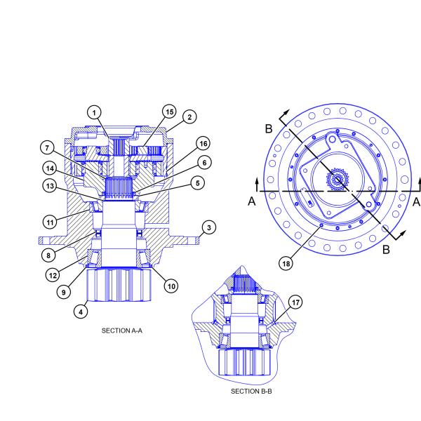 Excavator Parts E395GC E395 Swing Carrier Assy 570-5864 572-0344  572-0336 & Reducers