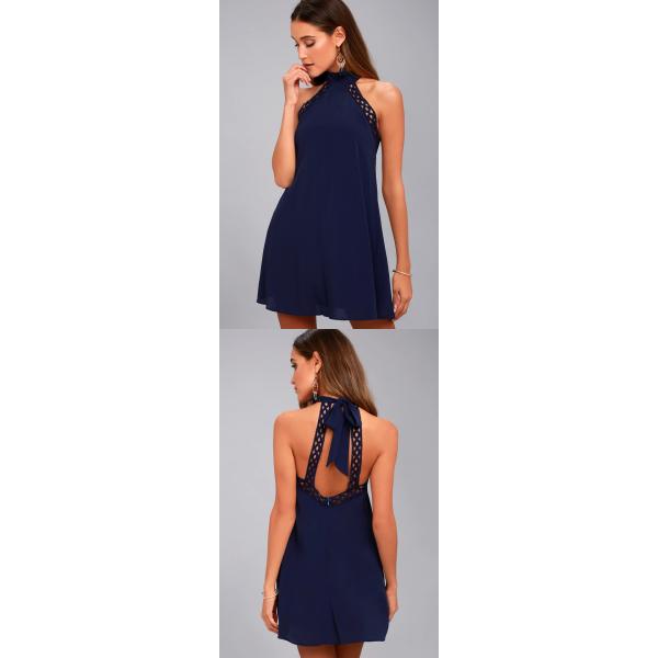 сексуальное баклесс платье дамы хальтер