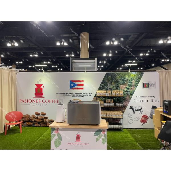 12x8 15x8 20x8 Tension Fabric Display Backdrop Portable Exhibition Banner Stand