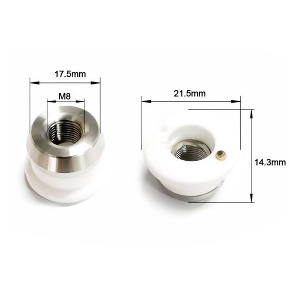 3000W Ospri Laser Ceramic Ring Nozzle Holder M8 H14.3 3D Nozzle Holder for 1064nm Cutting Head