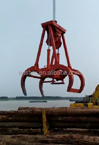 Customized 25T Clamshell Single Rope Wireless Remote Control Grab Orange Peel Grab