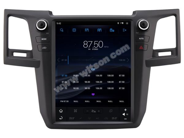 12.1 Screen Tesla Vertical Android Screen For For Toyota Fortuner Hilux 2004-2015 AUTO A/C Car Multimedia Stereo GPS Carplay Player