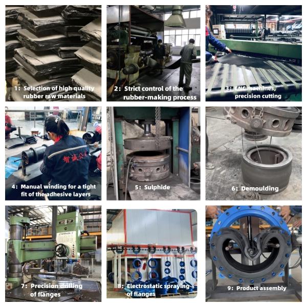 6 EPDM de borracha de expansão conjunta tipo flange de aço inoxidável Monoball Design