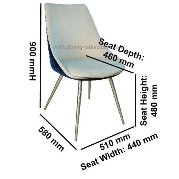 Velvet Upholstered Stainless Dining Chair Livingroom Chair Leisure Chair
