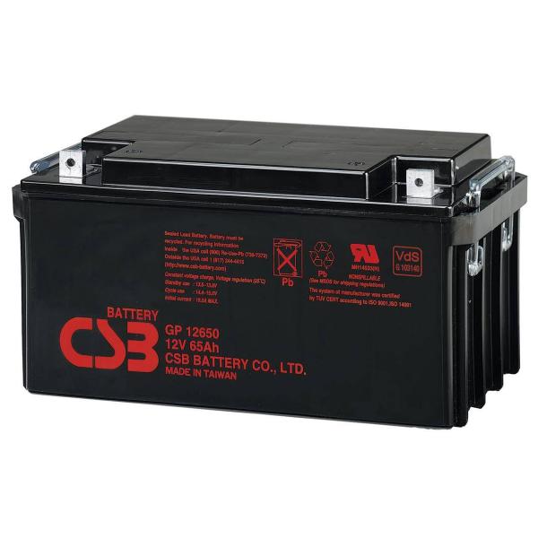 Batería CSB GPL12650 12V 65Ah Batería de plomo y ácido sellada Batería recargable de larga duración para UPS