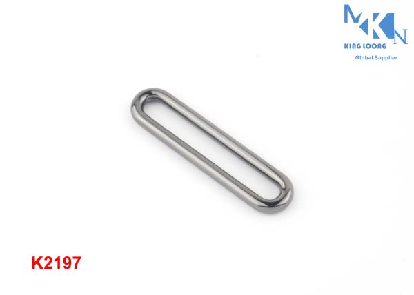 Round Long Metal Square Buckle 32mm Inner Size Zinc Alloy For Belt / Bag