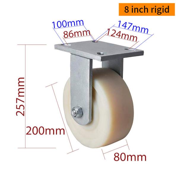 EDL Extra Heavy Duty 8 Inch Caster 1700kg Load For Industrial Workshop Use 938-26