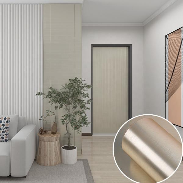 Effortless Panel Decoration Metallic PVC Self Adhesive Wallpaper Metallised Film