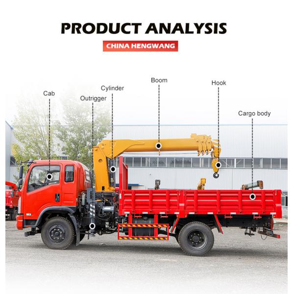 6.3 Ton Truck Mounted Hydraulic Crane / Truck Mounted Mobile Crane