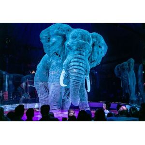 3D Hologram Mesh Screen Holo Gauze Transparent Screen Holographic Projection for Stage Show