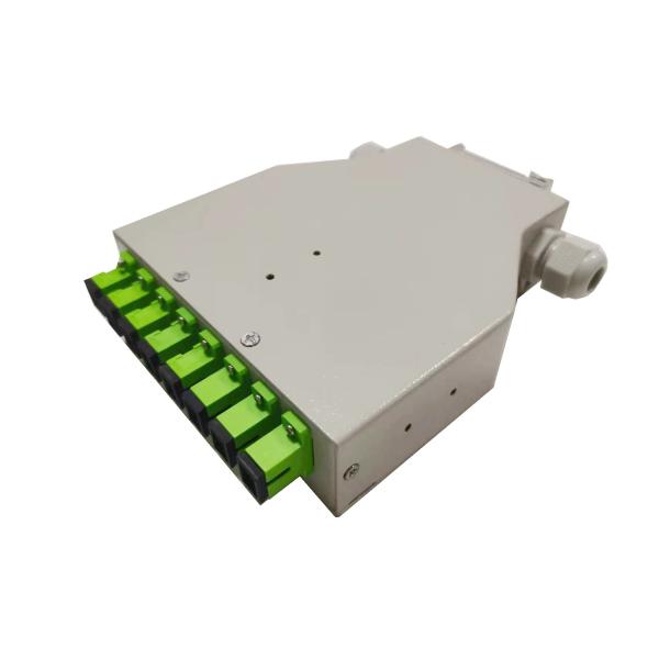 Caja terminal óptica de la fibra de la base de FONGKO 8, adaptador del obturador del SC de APC del carril del estruendo del metal