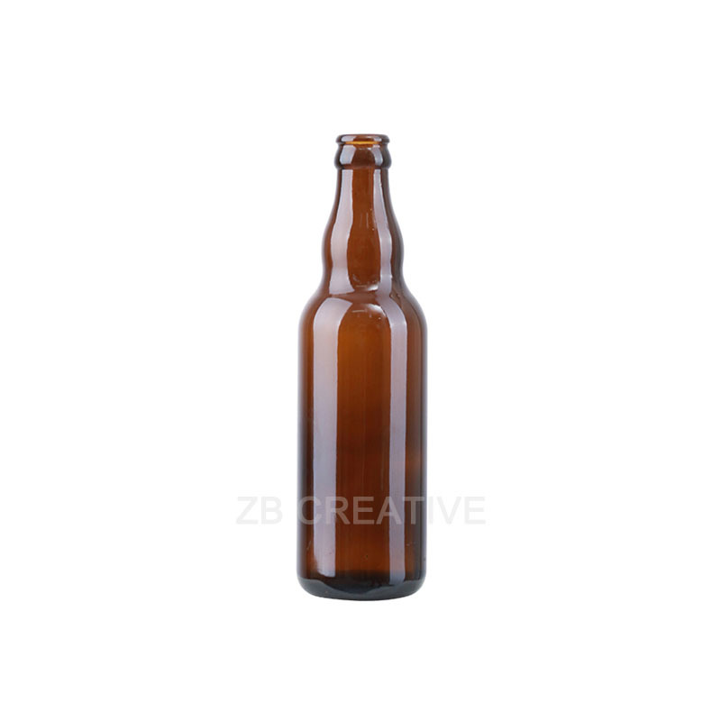 Craft Brew Glass Beer Bottle 12oz Amber Flint 315g OEM/ODM CY-312