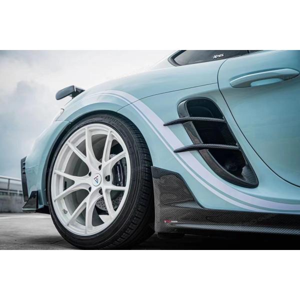 Lake Blue GTS Porsche Body Kit 718 Side Skirt 2017 - 2019 Bumper Spoiler