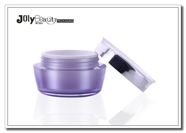 Empty Clear PMMA Acrylic Packaging 50ml Cream Cosmetic Jars With Lids
