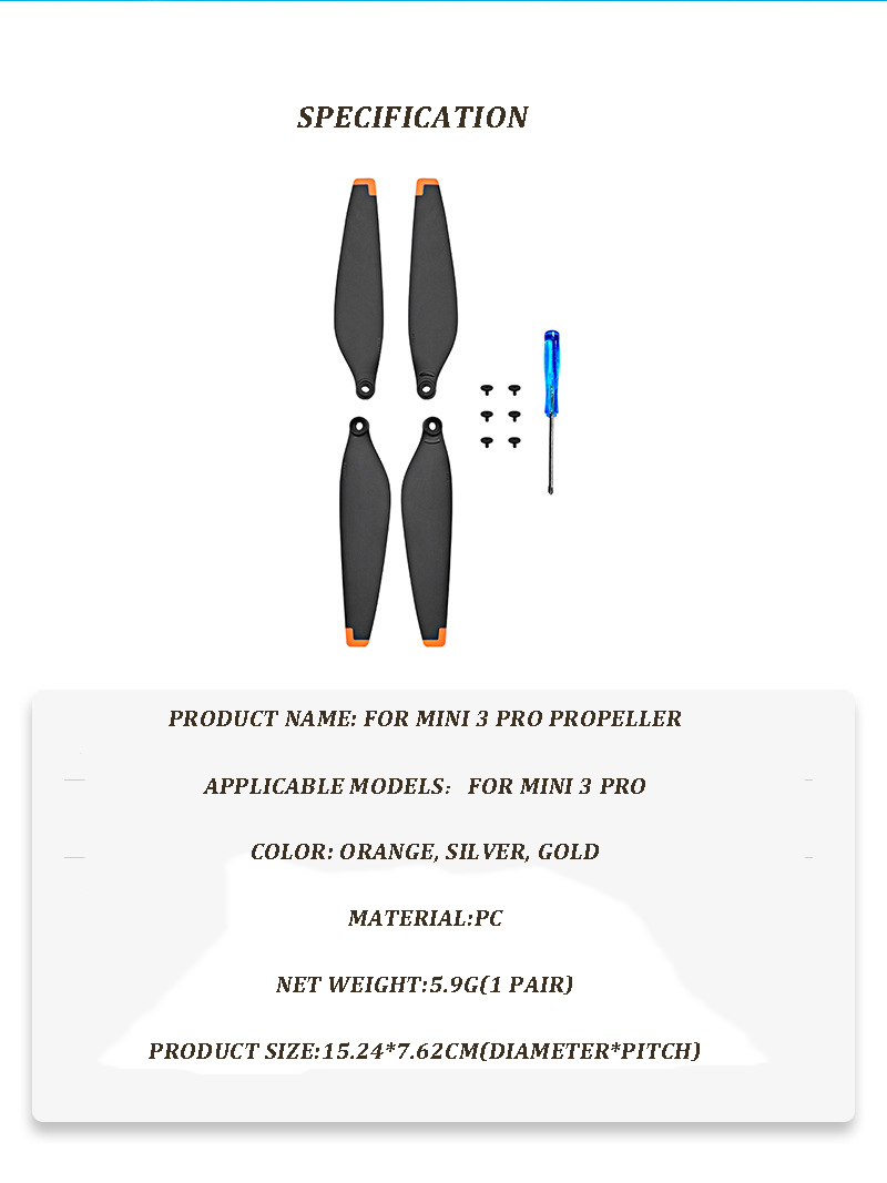 Mini Propeller Blade Wing Drone 6030 Accessories Drones For Dji 3 Pro
