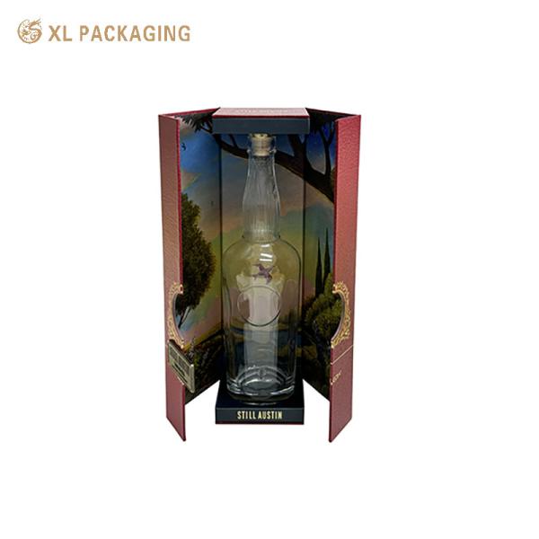 XL Packaging Custom Packaging Box Factory Custom Elegant Whisky Wine Box Double Door Magnet Cardboard Wine Gift Box Packaging With Logo