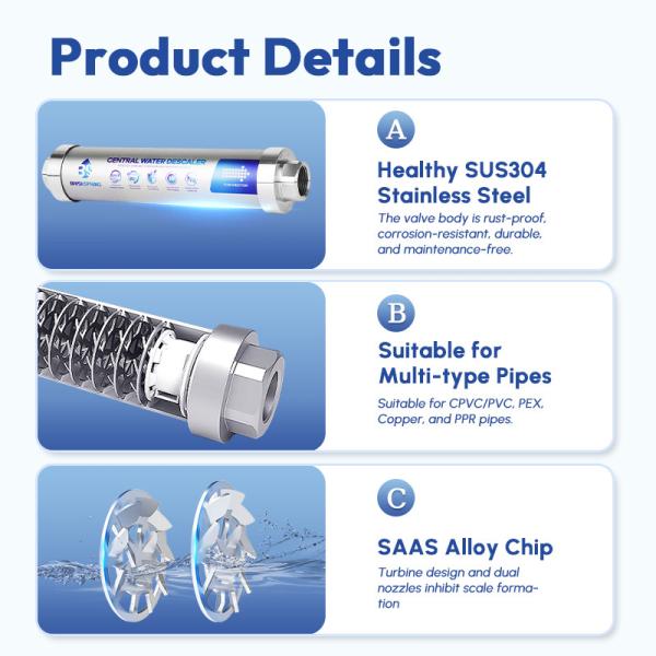 Home Saltless Water Descaler System with Eco-Friendly Physical Technology
