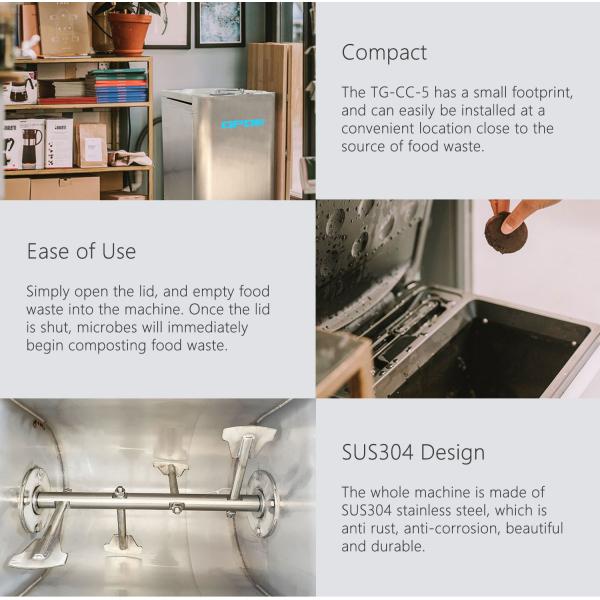 50Hz 5KG Home Composting Machine Household Waste Compactor For Garbage Recycling