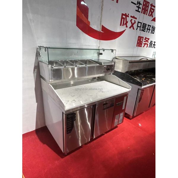 Restaurant Refrigerated Salad Table Countertop Sandwich Salad Prep Table Customized