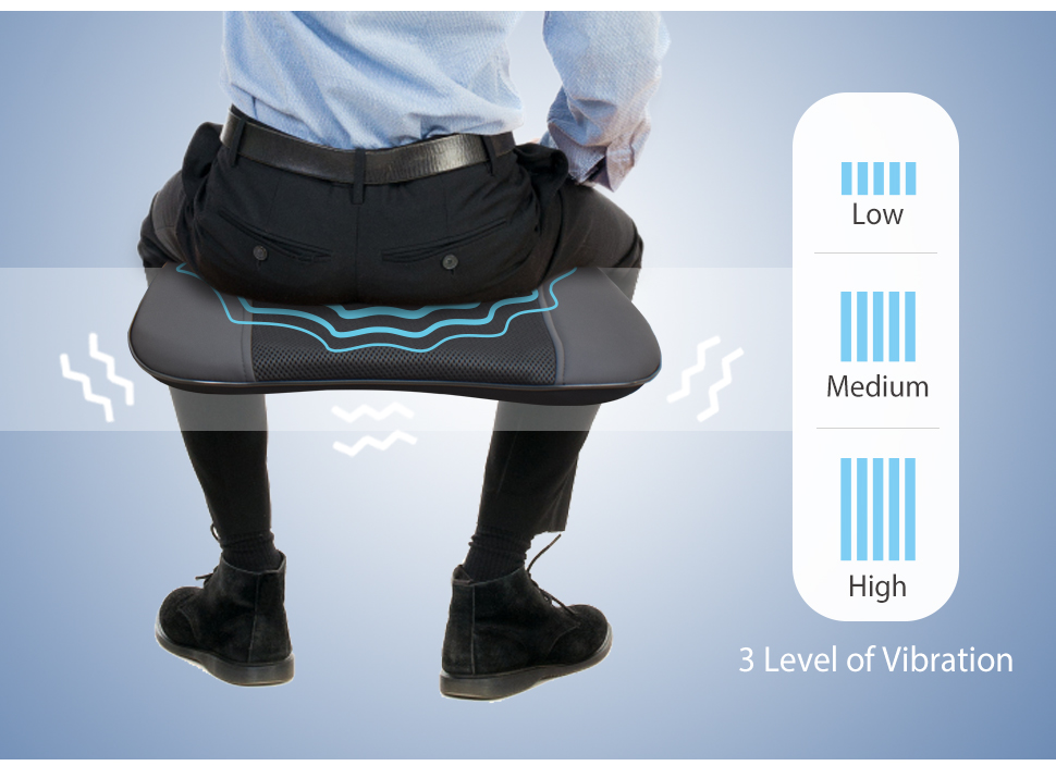 Kusyen Urut Multi-function Air Compression Shiatsu Vibrating Massage Cushion Car Massage Seat Back Massager