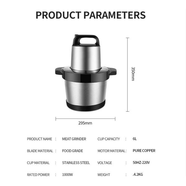 Large Capacity Pure Copper Motor Multifunction Grinder for Vegetable Cutting and Juicing
