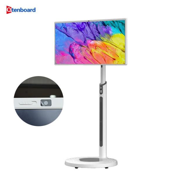 Qtenboard 21.5-27 インチ 6GB+128GB タッチスクリーンテレビ 4k 室内 60hz Wifi USB LAN 搭載バッテリー付きホイール付き携帯スマートテレビ