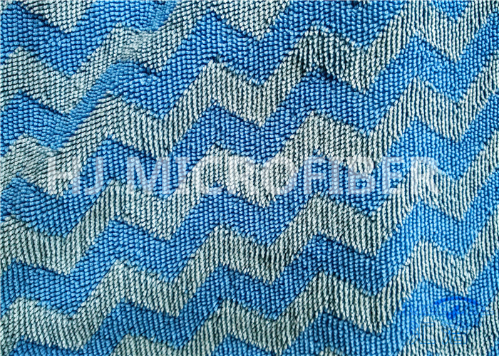 Ткань кучи Microfiber волнистым переплетенная жаккардом/ткань Mop, отсчет пряжи 150D/144F
