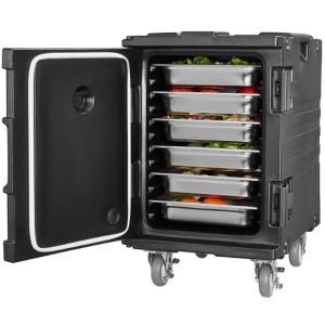 Chariots isothermes pour plateaux repas de restauration avec roues, Thermos pour le transport des aliments