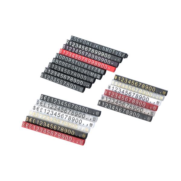 Counter Tag Display for Jewelry Retail Adjustable Plastic Combined Number Letter