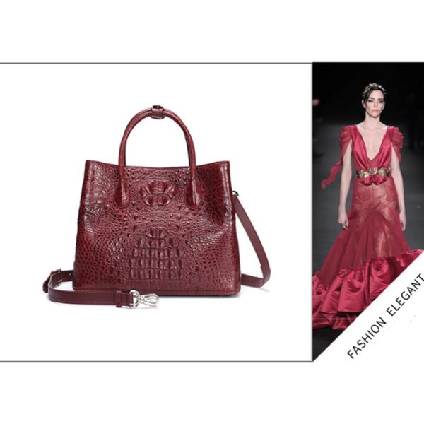 Genuine crocodile leather bag for women stylish high-capacity lady's handbag cross-body bag with one shoulder