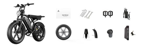 EU/UK Stock Dual Motor 1200W Electric Bike Fat Tire Hydraulic Disc Brakes Suspension Legal Off-Road Use 60km Range Per Steel
