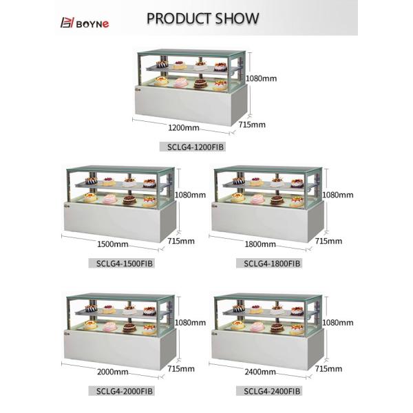 Хладоагент температуры Р134А стекла 2~10 мрамора холодильника дисплея торта верхней части Суда
