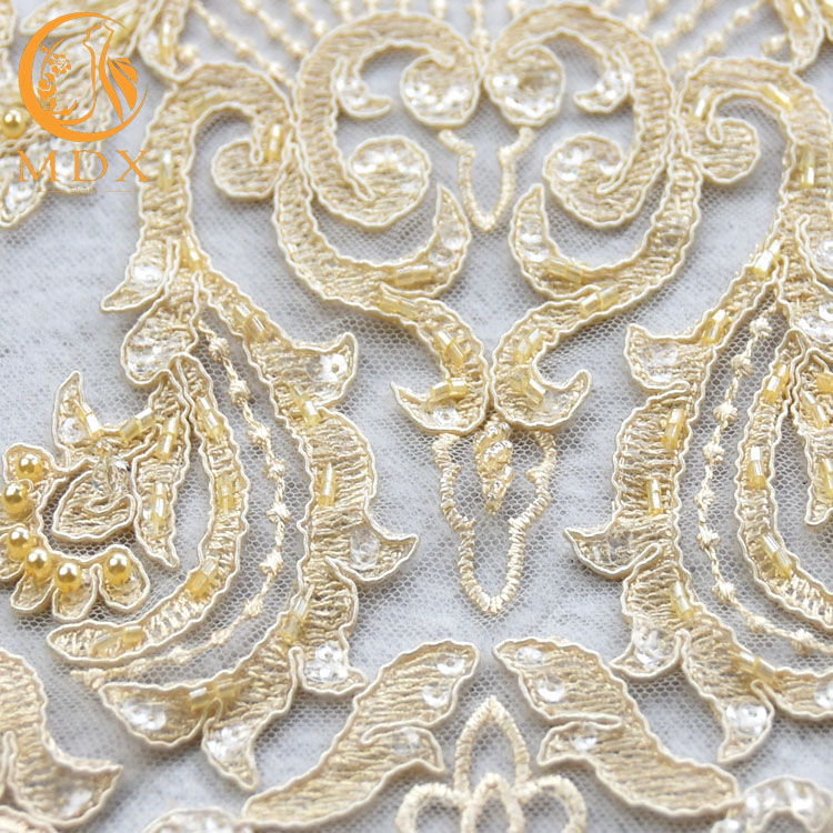 Французская мягкая Handmade ткань шнурка отбортовала нейлон вышивки расстворимый в воде 80%