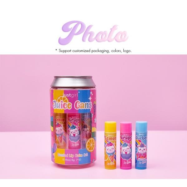 Fruit Flavor Lip Balm Moisturizing Lipstick Base Cute Anti-Cracking Natural Original Chapstick Lip Balml Set