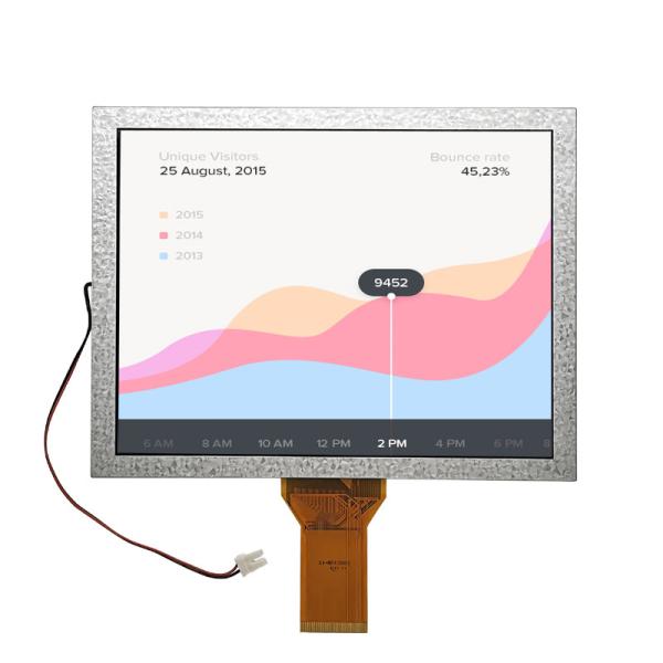 8 Inch TFT Display,  800x600 Resolution , 50 PINS 24bit RGB Interface 500cd/M2 High Brightness