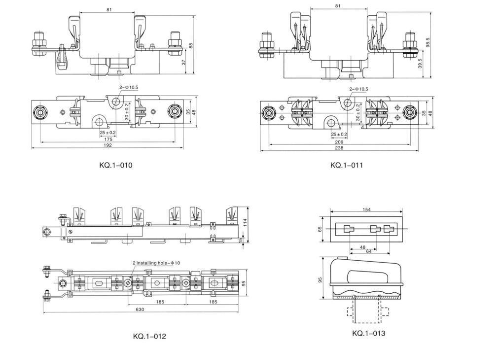 HRC Blade Fuse Base Nt2 3p CE/RoHS Nh2 Feeder Pillar Unit/Copper для солнечной фотоэлектрической системы
