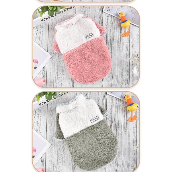 Собачьи шерсть, пластырь, верхняя одежда для домашних животных, маленькая собака, осень и зима, милый хлопковый пальто.