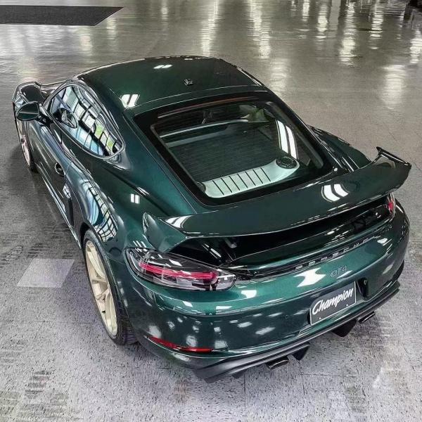 2022 Nuevos productos 987Cayman 981Boxster 718 Spoiler de fibra de carbono para Porsche 987 981 718 Ala de spoiler de fibra de carbono