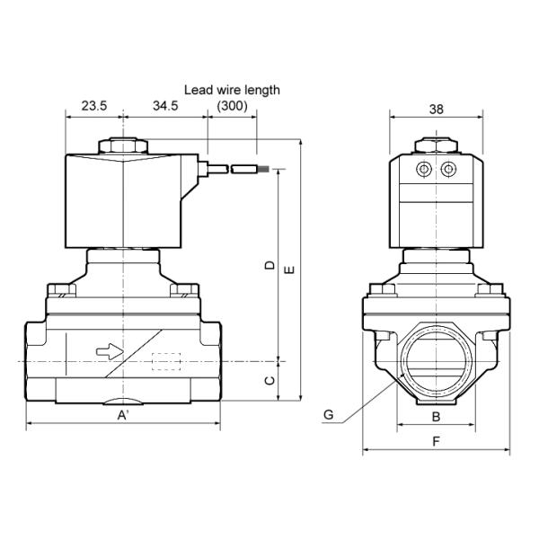 тип клапан АДК11-15 1/2» ККД нормально закрытой нержавеющей стали клапана соленоида общецелевой