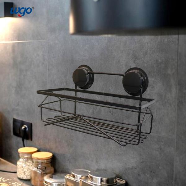 Black Oxidized Stainless Steel Bath Accessories Holder For Shower Suction Cup Fixed