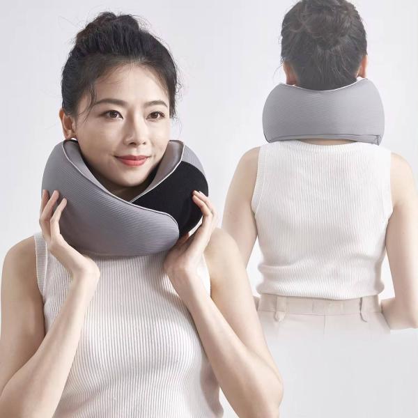 Infrared Physiotherapy Cooling U-Shape Travel Neck Pillow Set for Airplane Memory Foam