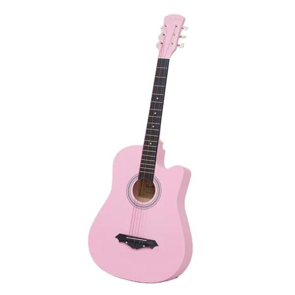 38 Inch Wood Guitar With Case and Accessories for Kids/Boys/Girls/Teens/Beginners (Black)