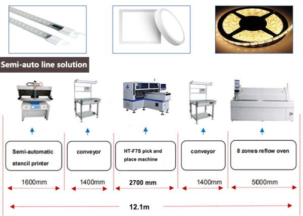 Panel Light Max 1200*330m PCB SMT Chip Mounting Machine High Speed