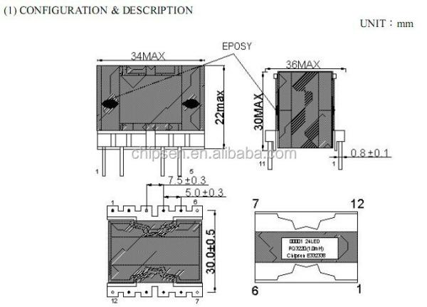 Variable Power Transformer PQ3220 for Single Phase Frequency 1-100KHz Customized Solution