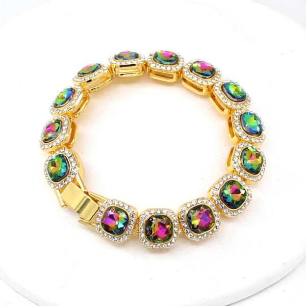 Hot Sale 12mm Square CZ Stone Tennis Cuban Chains Necklace