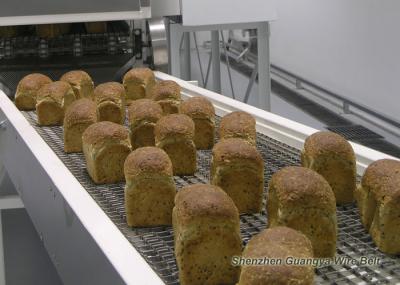 Correia transportadora de produto comestível SUS304, correia transportadora do pão da rede de arame da padaria