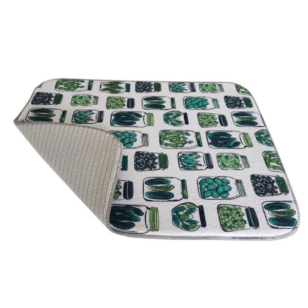 Microfiber Dish Mat Sublimation Kitchen Absorbent Microfiber Dish Drying Mat