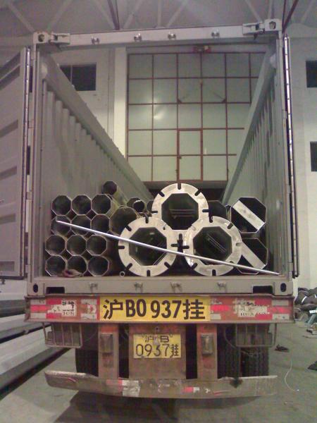 10KV galvanizou a corrente elétrica Polo de espessura de parede de 2mm