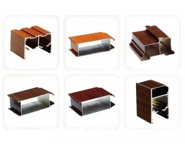 Recyclable 6061 T6 Wood Grain Aluminum Extrusion