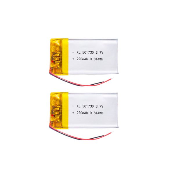 501730 3.7V 220mAh Rechargeable Li-Po Battery for Fitness Tracker and Toys